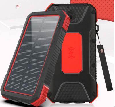 China Fast charging support 20000mah wireless solar power bank trending hot products for sale