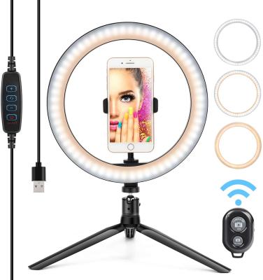 China 10 Inch Led Ring Light With Tripod Stand Phone Holder Dimmable Selfie 10 Inch Led Ring Light With Tripod Stand for sale