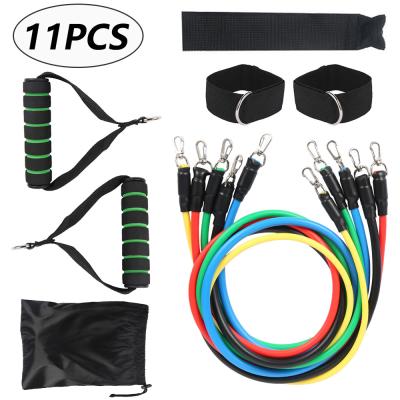 China Body Buliding Tube Exercise Resistance Bands And Workout Fitness Set Manufacturer for sale