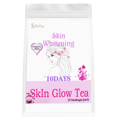 China Herbal Tea Drink Private Label 10DAYS Beauty Glow Tea Skin Whitening Tea For Ladies for sale