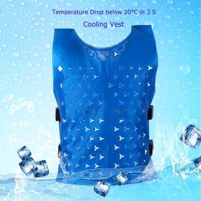 China Breathable and dry cooling vests 0.4mm thick casual, ice water air cooling vest for sports for sale