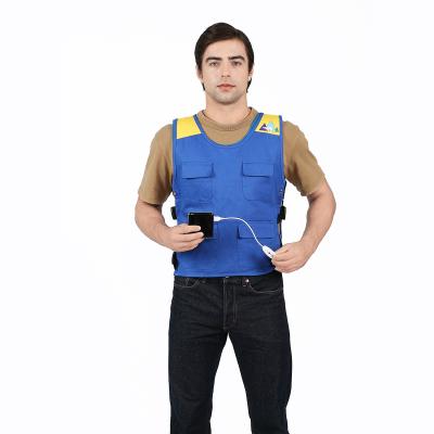 China Inside vest+Outside vest+Incubator color optional reflective ice water cooling suit, body cooling vest for traffic safety work for sale