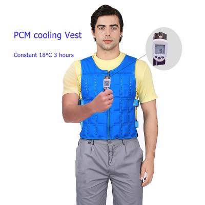 China Hot Workers Men's Condition PCM Vest Manufacturer Stage Change Material Air Cooling Vest Cooling Outdoor Clothes for sale