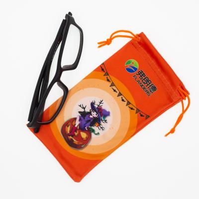 China Protect Glass Microfiber Colorful Sunglasses Pouch, Custom Logo Microfiber Eyeglasses Pouch Bag for sale