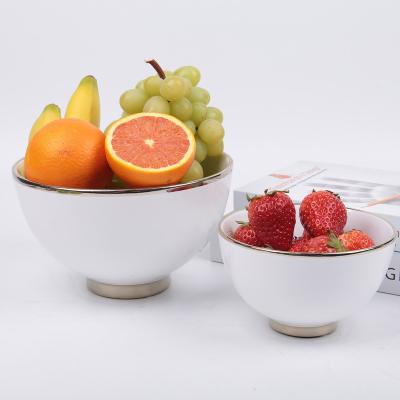 China Viable Wholesale Custom Made Simple Ceramic Hotel Frutas Small Porcelain Hotel White Salad Fruit Bowl for Kitchen for sale