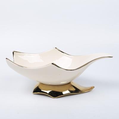 China Gold Plating Luxury Kitchen Middle East Style Decorative Stocked Desktop Bowl For Restaurant for sale