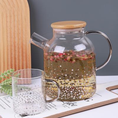 China New Design Drinkware Juice Water Pot Cup Cup Drinking Glass Stocked Set for sale