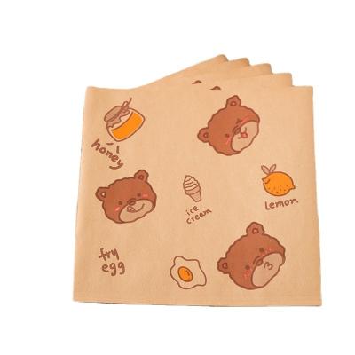 China Fast Food Hamburger Greaseproof Wrapping Paper Recycled Pulp Material for sale