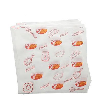 China Custom Printed Hotdog Wrappers Greaseproof Wrap Kraft Paper Anti Fat Food Packaging for sale