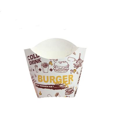 China Cardboard Food French Fries Packaging Box Takeaway Disposable Container for sale