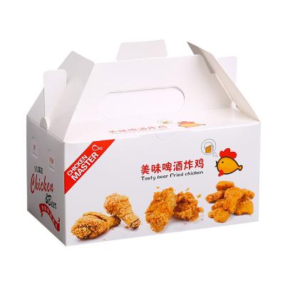 China Stamping Biodegradable Long Fried Chicken Box Disposable Paper Containers for sale