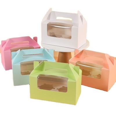 China Sustainable Doughnut Cake Bakery Box Packaging Transparent Window Personalized for sale