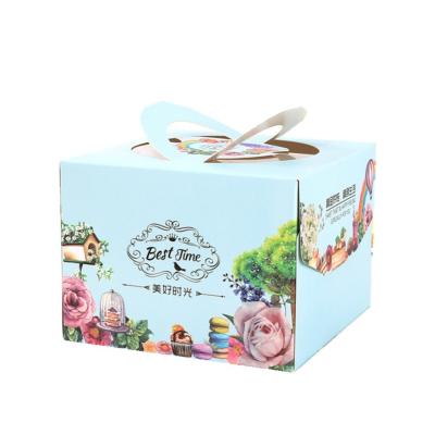 China Matt Laminatie Karton Pastry Cake Box Dessert Voor Donut Verpakking Te koop