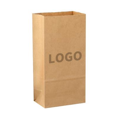 China Flower Store Bulk Paper Sacks Brown Kraft Paper Bags With Ribbon Handle for sale