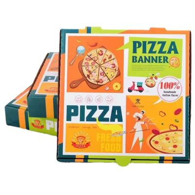 China Personalised Dough Pizza Boxes Takeaway Small Pink 3 6 7 8 9 10 11 12 Inch Corrugated Paper for sale