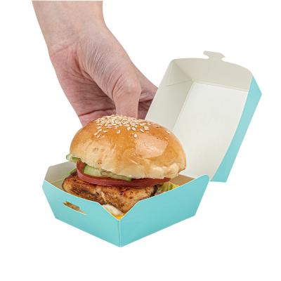 Cina Imballaggio alimentare Cartone per hamburger carta kraft usa e getta Cartone per hamburger per cibo Cartone per hamburger personalizzato in vendita