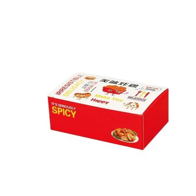 China Disposable Rigid Fried Chicken Boxes Kraft Sandwich Box For Take Away Food Packaging for sale