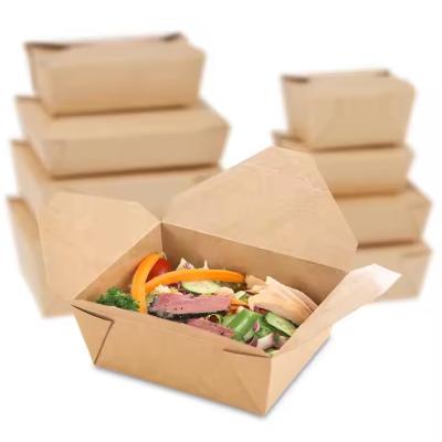 China Customized Eco- friendly and recyclable takeaway food box disposable fast food packaging box for sale