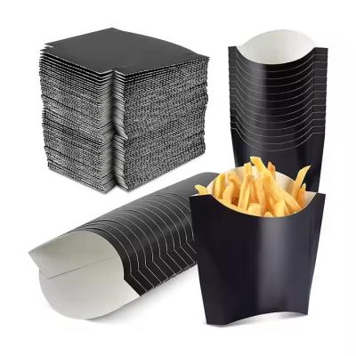 China Caixa de batatas fritas personalizada Eco-friendly, reciclável, descartável caixa de papel de fast food caixa de embalagem à venda