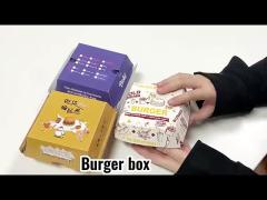 Recyclable Takeout Paper Burger Boxes Packaging Customized Logo Food Packing