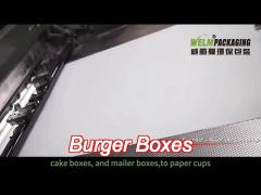 disposable food packaging kraft paper food grade fast food burger box customization recycled materia