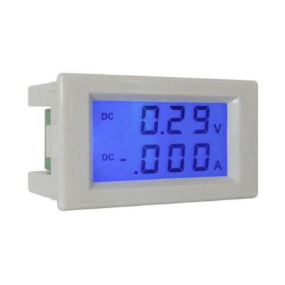 China New Digital DC 0-600V 0-10A Dual Ammeter Voltmeter LCD Display Volt Amp Panel Meter Measurement White 68*38mm for sale