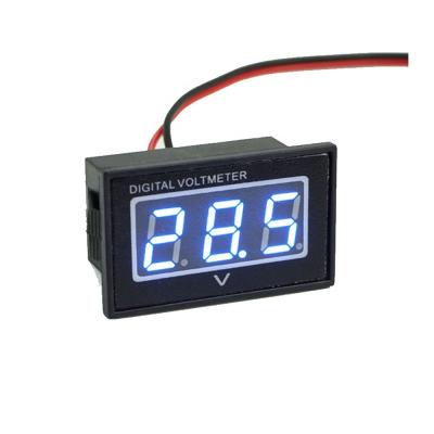 China DC 2.5-30V 37x20mm Mini Inch Blue Auto Gauge 12V LED Digital Voltmeter Mini Tester Panel Car Battery Detector 0.40