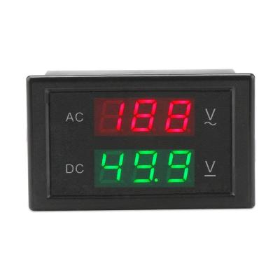 China DC 0-99.9V Volt Meter AC 130-250V Voltmeter Dual LED Monitor Meter 68*38mm Panel Digital Display AC DC Voltage And for sale