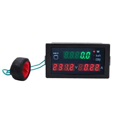 China AC 80-300V 100A Volt Ampere Watt KWH Digital Multimeter 5 in 1 LCD Digital Display Voltage Power Factor Energy Tester Current Meter 76*39 for sale