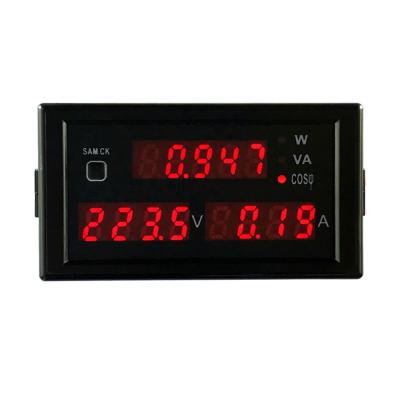 China AC 80-300V 100A Multifunctional Voltage Ammeter AC Voltmeter Power Watt Current Factor Meter Digital LED Display Volt Amp Tester 76x39mm for sale