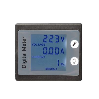 China Digital LCD Display Wattmeter Voltmeter Panel AC220V 10A Current Voltage Energy Electricity Power Meter 62 x 52.5mm for sale