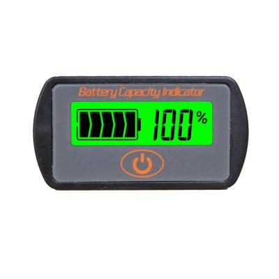 China 12V/24V Lithium Batteries LCD Display Adjustable Car Lithium Battery Voltmeter Voltage Lead Acid Tester Type Without Looking Keypad Voltage Battery Capacity Indicator LY7S for sale