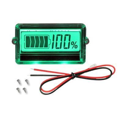 China DC8-63V Digital Lithium Battery Capacity Tester Indicator 12V/24V/36V/48V Lead Acid Battery Monitor with Shell Green LCD Display for sale