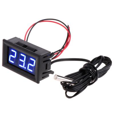 China Digital LED 50~110C Thermometer DC5-12V Car Temperature Panel Meter Gauge Red Blue Green EZ561793899944 for sale