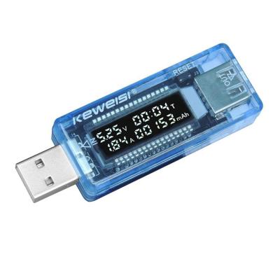 China Digital USB Tester Voltmeter Power Bank Diagnostic Tool Doctor Current-Voltage Charger Capacity Tester Meter Ammeter KWS-V20 59*23*13.5mm for sale