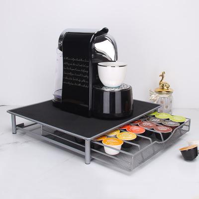 China Viable creative coffee capsule storage rack coffee capsule drawer storage rack and coffee machine rack for sale