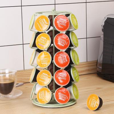 China 360 Degree Rotation Dolce Enthusiasm Coffee Capsule Stand Stand Holder For 35 Capsule Coffee Pod Holder for sale