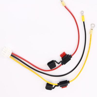 China Custom Electronic Battery Ring Terminal Cables Assembly Auto Battery Fuse Box Holder Fuse Harness Wire Automotive Wire for sale