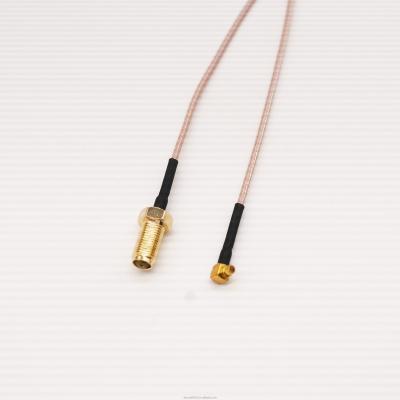 China PTFE RF MMCX Coaxial Cable SMA To Female RF Cable SMA RG178 Cable for sale