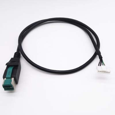 China POS Equipment 12V Powered USB Cable 12v Male To JST Connector Wire Arms Cables Assembly for sale