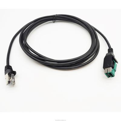 China POS Equipment 12V Powered USB Cable 12v Male To RJ45 Cable Wire Harness for sale