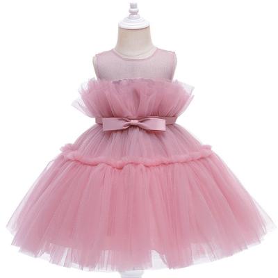 China 2023 new Anti-wrinkle popular bow cake puffy skirt mesh princess dress for sale