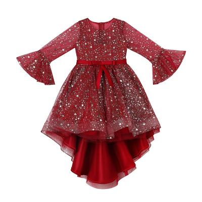 China parride Dress Little Girl Printed Princess Birthday Westernized High End Dress for sale