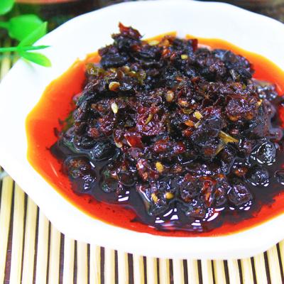 China Chins licking brand hot chilii sauce with black bean CHF-CS-010 for sale