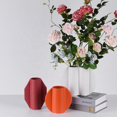 China Minimalist Modern Industrial Home Decoration Set Red White Interior Home Decoration 3 For Dry Flower for sale