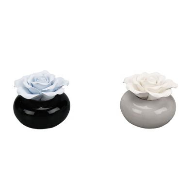 China Minimalist Creative Ceramic Box Aromatherapy Diffuser Fragrance Volatile Flower For Home Decor Wholesale for sale