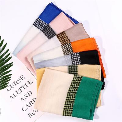 China 2020Latest Fashion Design Fashion Amazon Hot Sale Colorful Plaid Striped Warm Poncho Infinity Scarf For Hijab for sale