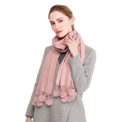 China 2018 Fashion Winter Fashion New Style Cashmere Color Tassel Pure Acrylic Tassel Women's Warm Scarf for sale