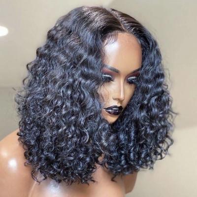 China Full Lace Front Wig Human Hair Hd Bob Wigs Wave Wave Front Wig Raw Peruvian Virgin Hair Short Curly Deep Wave Lace Front Wig For Black Women for sale