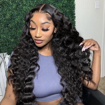 China Wholesale Deep Wave Deep Wave Human Hair Wigs Brazilian Deep Wave 13x4 Lace Front Human Hair Wigs for sale